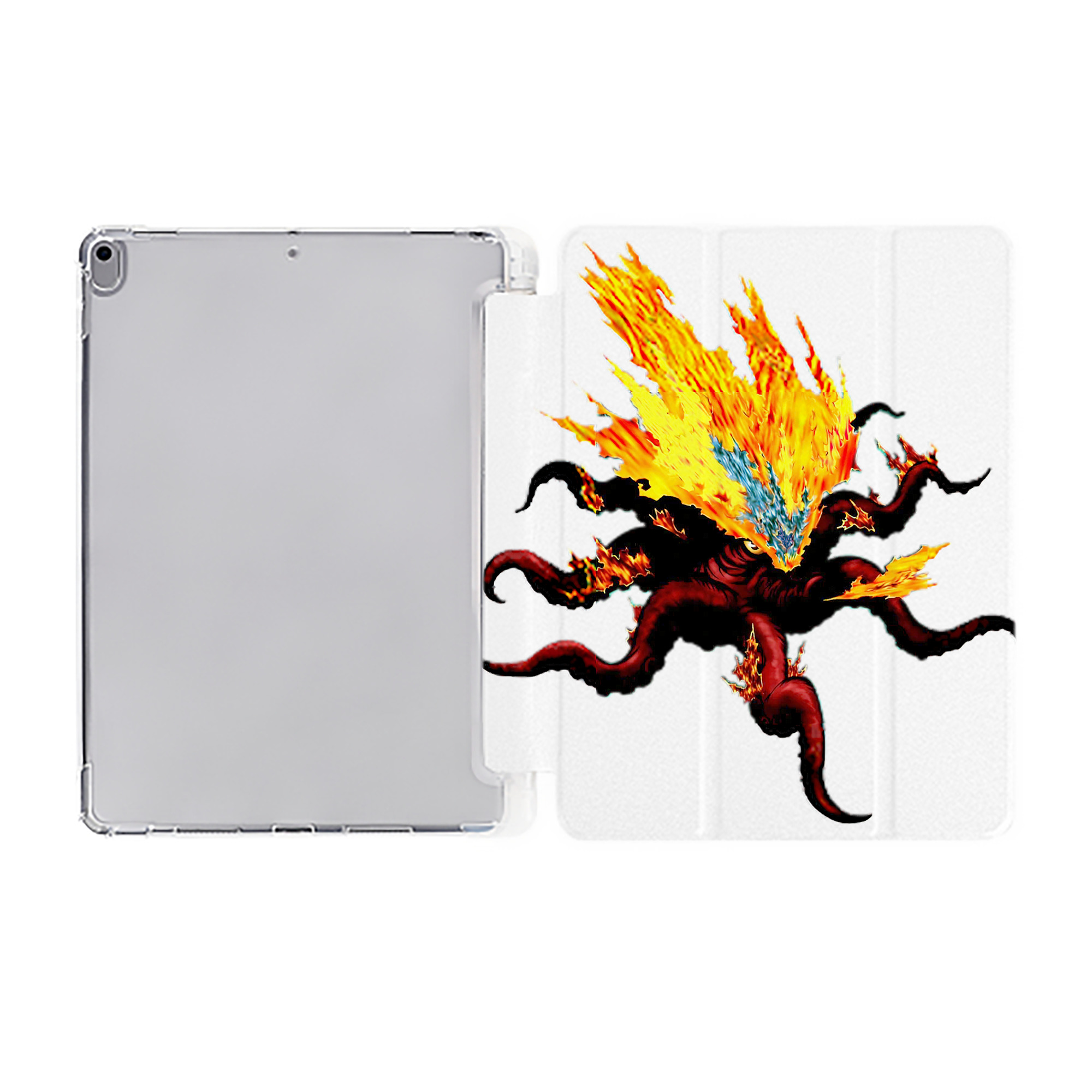 （画像用） 遊☆戯☆王 Yu-Gi-Oh! IPad ケース ペン収納付き 三つ折りスタンド PUレザー×シリコン 対応機種9.5/10.5/10.9インチ